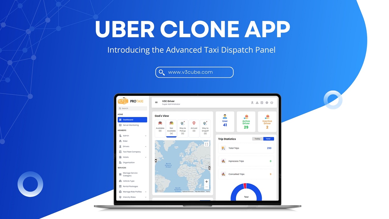 Uber clone app advanced taxi dispatch panel